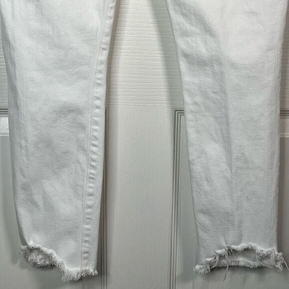 COH Citizens of Humanity Rocket Crop High Rise White Jeans Sz 28 Distressed - Picture 8 of 12
